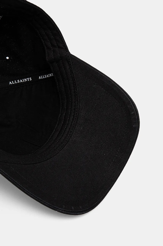 AllSaints șapcă de baseball din bumbac negru 29AS200808