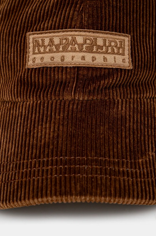 Napapijri czapka z daszkiem sztruksowa F-Aar NP0A4IB2W0B1 brązowy AW24