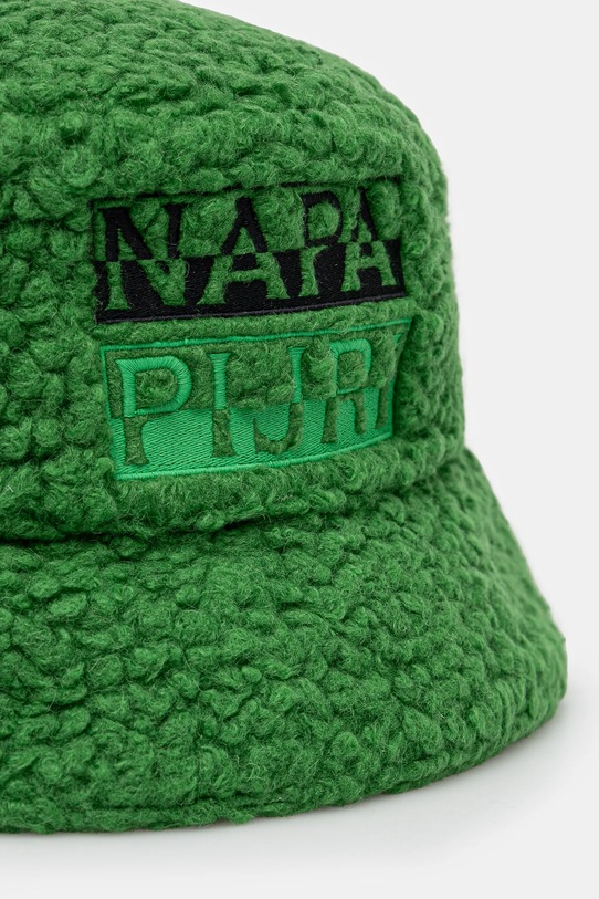 Napapijri kapelusz z domieszką wełny F-Tosh Cap NP0A4I84G1T1 zielony AW24