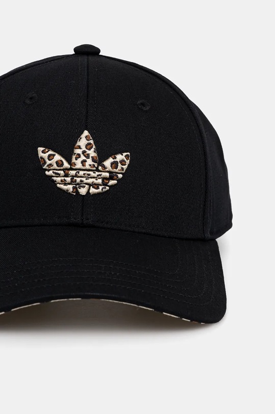 Pamučna kapa sa šiltom adidas Originals Leopard IY4102 crna AW24