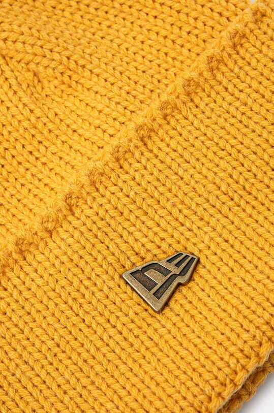 New Era czapka z domieszką wełny WIDE CUFF BEANIE 60565448 żółty AW24