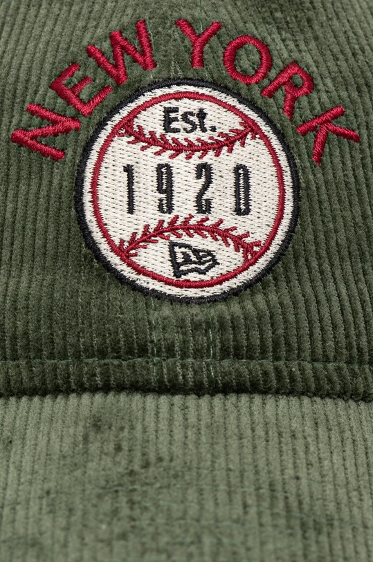New Era czapka z daszkiem sztruksowa CORD 9TWENTY® zielony 60565323
