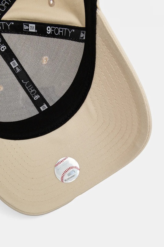 New Era cotton baseball cap TEAM OUTLINE 9FORTY® 60565114 beige AW24
