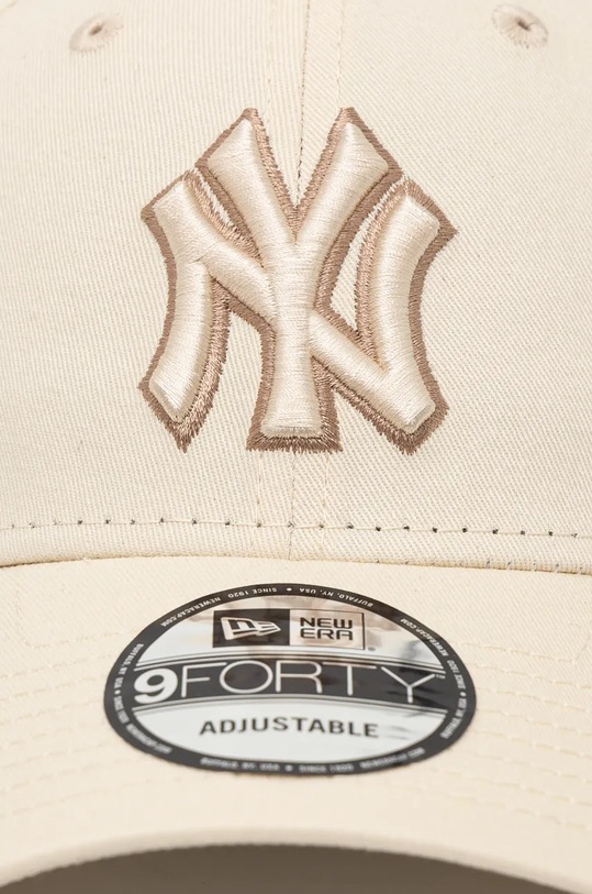New Era cotton baseball cap TEAM OUTLINE 9FORTY® beige 60565114
