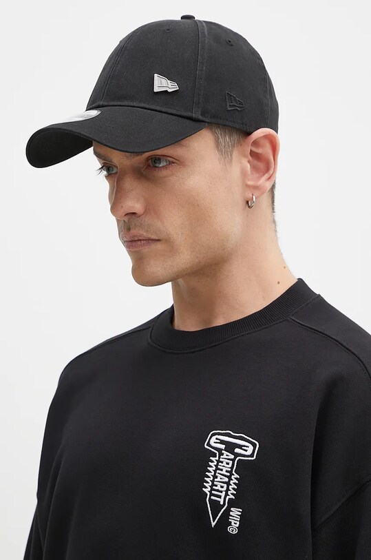 Бавовняна бейсболка New Era PIN 9FORTY® 60565479 чорний