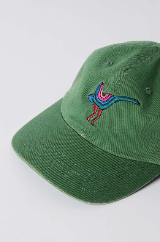 by Parra cotton baseball cap Duck Attack 6 Panel Hat 52270 green AW24