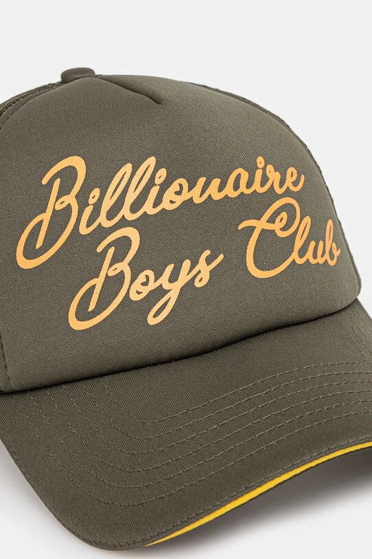 Billionaire Boys Club șapcă Script Trucker Cap B24470 verde AW24