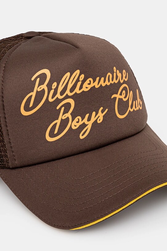 Billionaire Boys Club șapcă Script Trucker Cap B24470 maro AW24
