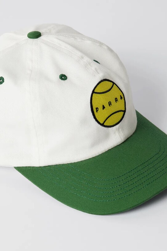 by Parra berretto da baseball in cotone Balled 6 Panel Hat bianco 52165