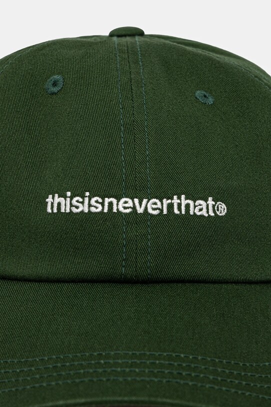 thisisneverthat șapcă de baseball din bumbac T-Logo Cap TN243WHWBC01 verde AW24