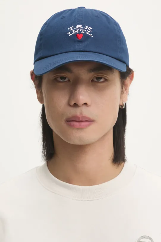 Βαμβακερό καπέλο του μπέιζμπολ thisisneverthat Heart Cap στάμπα σκούρο μπλε TN243WHWBC08