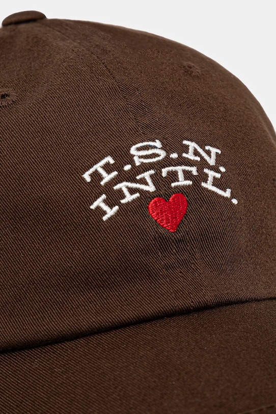 Хлопковая кепка thisisneverthat Heart Cap TN243WHWBC08 коричневый AW24