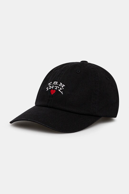 thisisneverthat șapcă de baseball din bumbac Heart Cap bumbac negru TN243WHWBC08