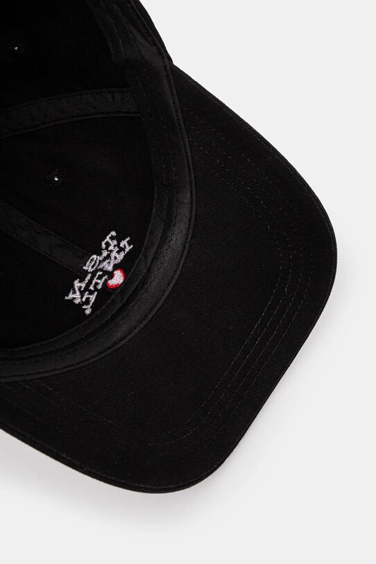 thisisneverthat șapcă de baseball din bumbac Heart Cap negru TN243WHWBC08