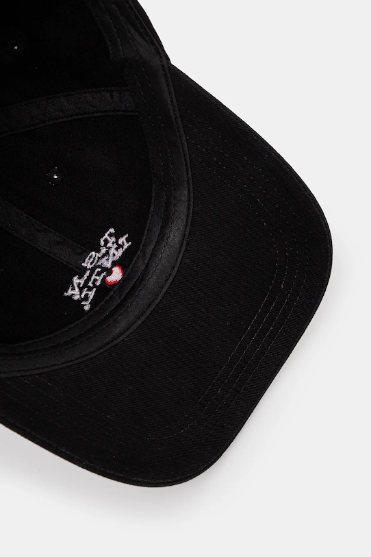Бавовняна бейсболка thisisneverthat Heart Cap чорний TN243WHWBC08
