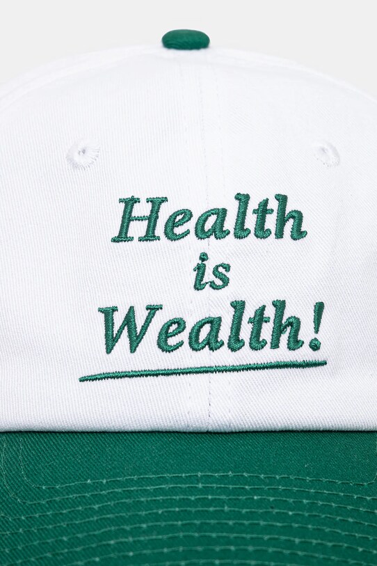Хлопковая кепка Sporty & Rich Health Is Wealth AC040516006WH01 белый AW24