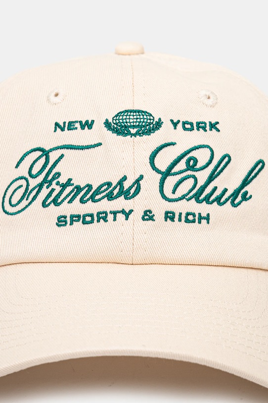 Pamučna kapa sa šiltom Sporty & Rich Fitness World AC040516166CR01 bež AW24