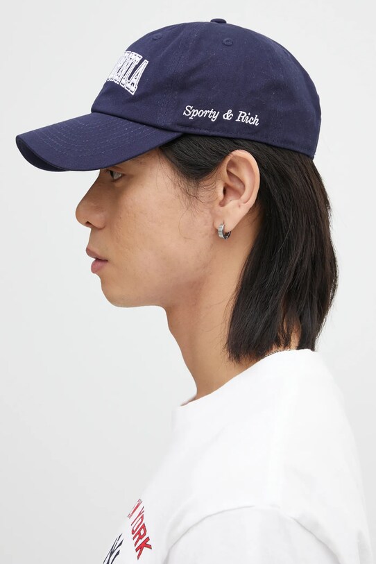 Sporty & Rich cotton baseball cap California AC040516501BL32 navy AW24