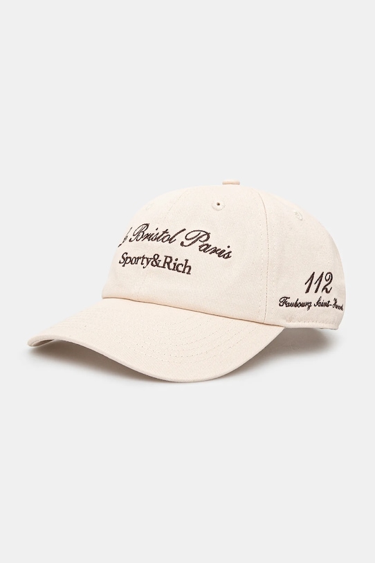 Хлопковая кепка Sporty & Rich Faubourg хлопок бежевый AC040517619CR01