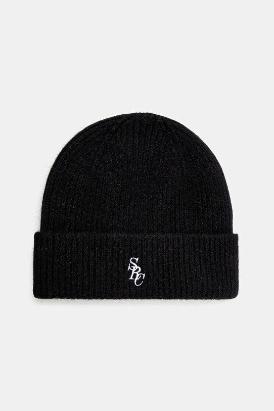 Σκουφάκι Sporty & Rich SRC Wool μεσαίου πάχους μαύρο AC031514302BA01