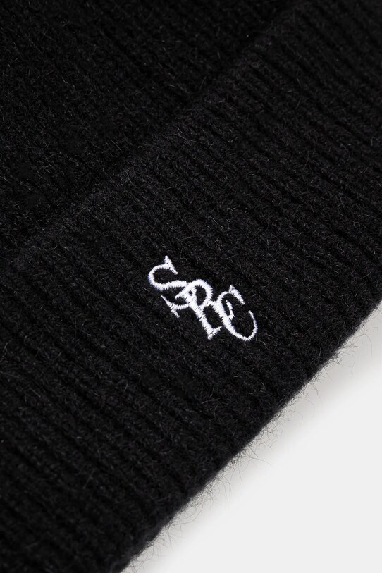Sporty & Rich czapka SRC Wool AC031514302BA01 czarny AW24