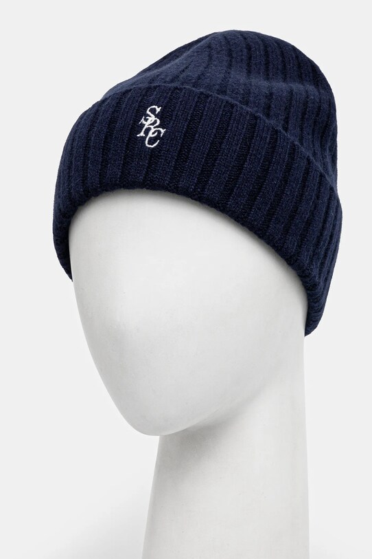 Accesorii Sporty & Rich caciula de casmir SRC Wool Cashmere AC066506302BL32 bleumarin