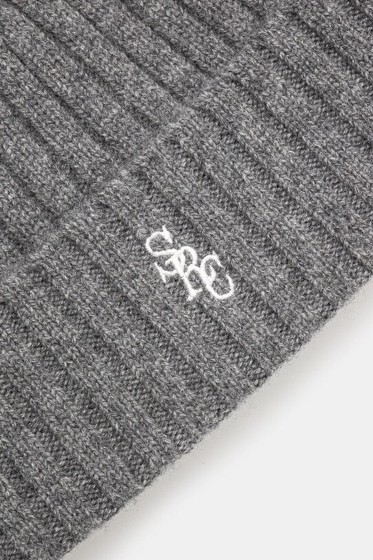 Sporty & Rich wool beanie SRC Wool Cashmere AC066506302GY03 gray AW24