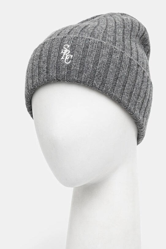 Accessories Sporty & Rich wool beanie SRC Wool Cashmere AC066506302GY03 gray