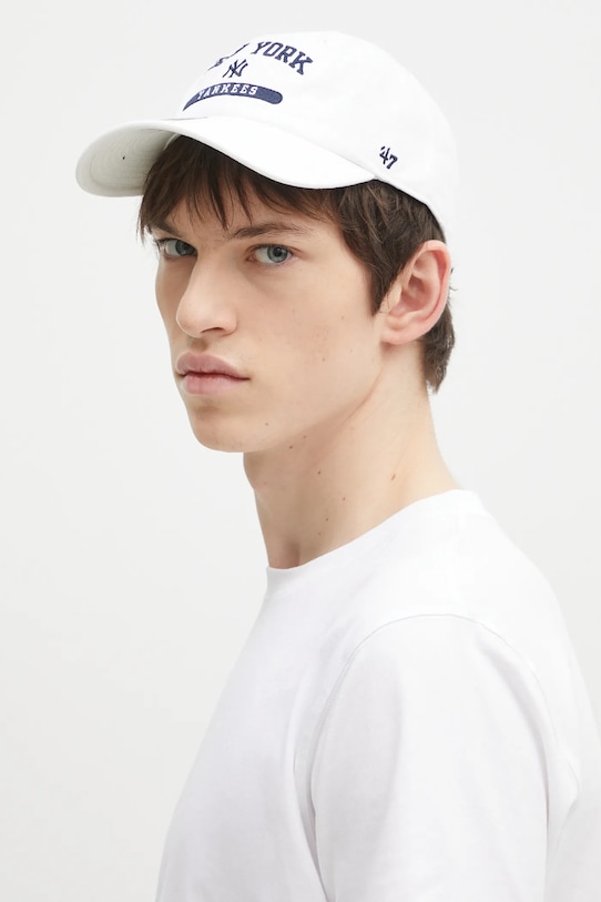 Sporty & Rich cotton baseball cap League AC060505636WH01 white AW24