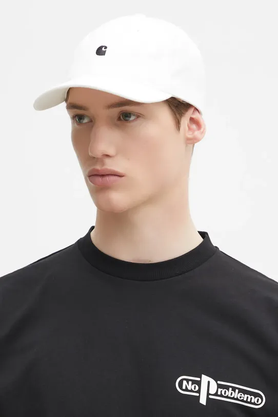 Carhartt WIP cotton baseball cap Madison Logo Cap I023750.00AXX white