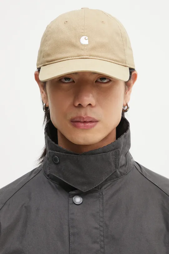 Carhartt WIP cotton baseball cap Madison Logo Cap cotton brown I023750.1Q5XX