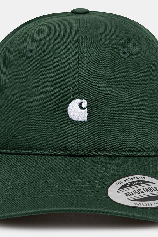 Βαμβακερό καπέλο του μπέιζμπολ Carhartt WIP Madison Logo Cap I023750.2RQXX πράσινο SS25