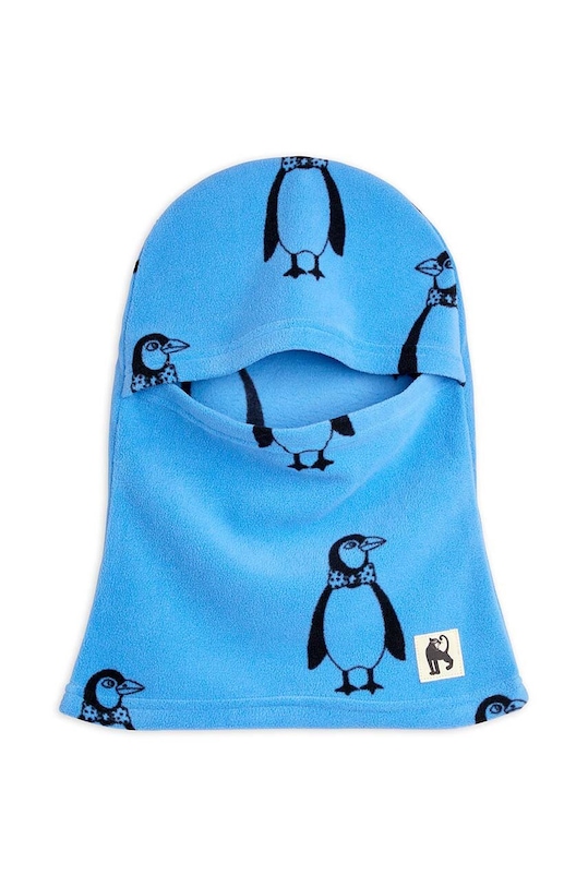 Детская шапка Mini Rodini Penguin Planet friendly голубой 1100009560