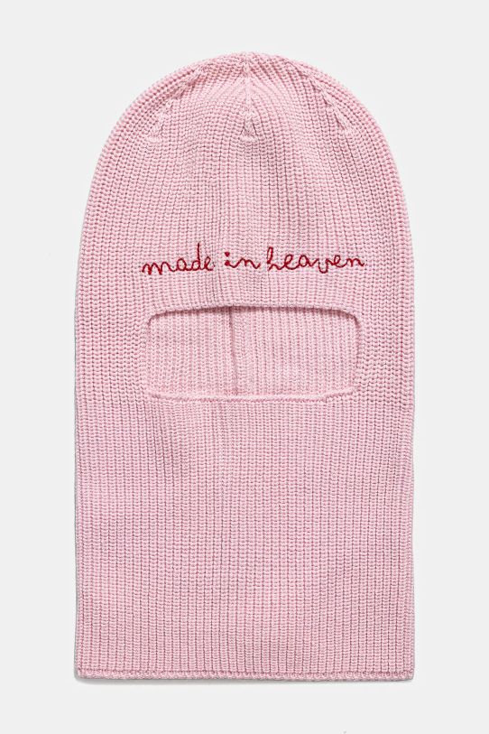 Вовняний капор Fiorucci Embroidered Balaklava рожевий U01FPAHA217KN05PN02