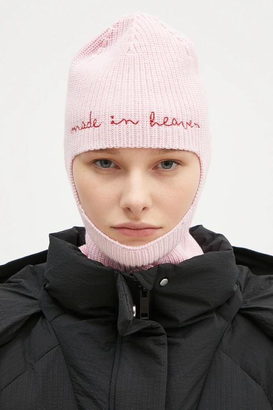 Fiorucci wool balaclava Embroidered Balaklava pink U01FPAHA217KN05PN02