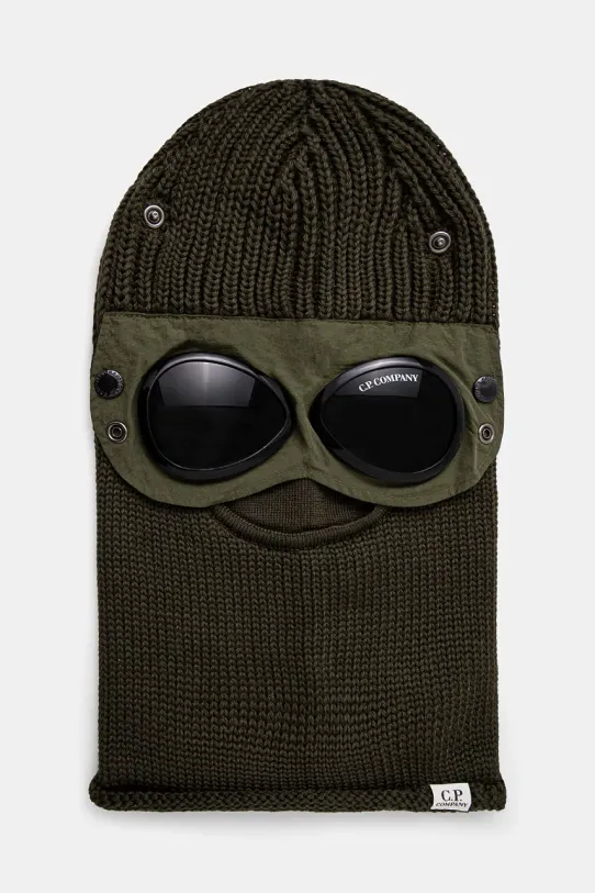 C.P. Company balaclava in lana Ski Mask verde 17CMAC301A005509A