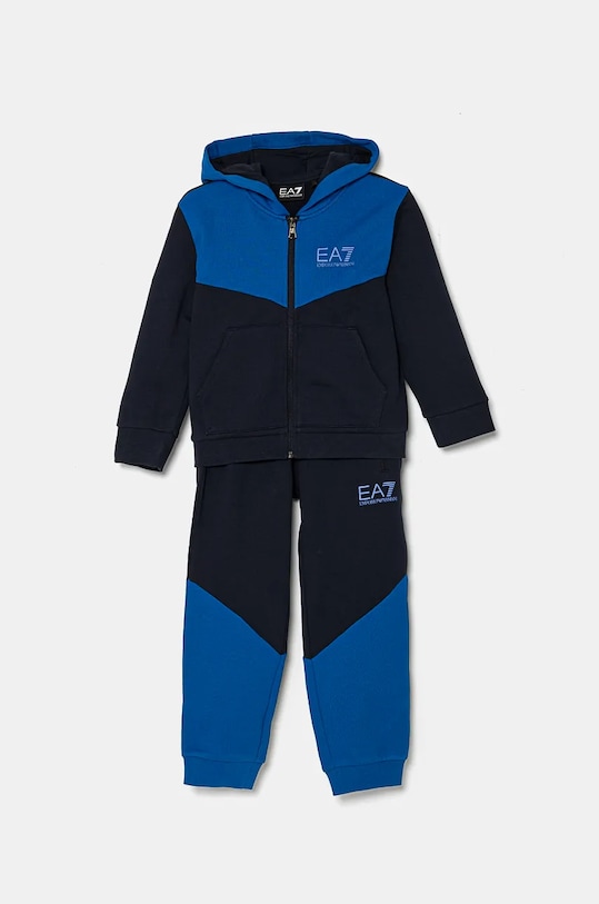 Детски анцуг EA7 Emporio Armani трикотаж син 6DBV59.BJEXZ