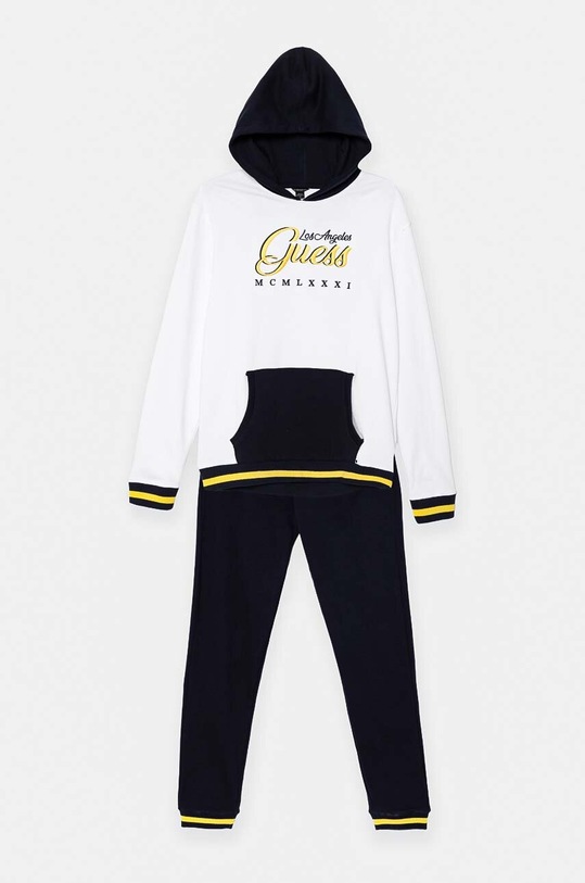Guess dres bawełniany dziecięcy aplikacja biały L4YG02.KA6R4.9BYH