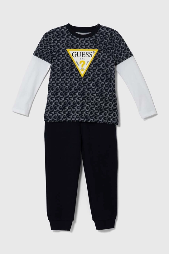 Guess komplet dziecięcy wzorzyste granatowy N4YG01.K8HM3.9BYH