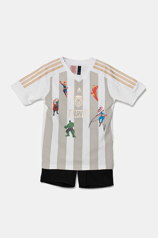 adidas komplet dziecięcy LK MRVL AV TSET wzorzyste biały IW0650