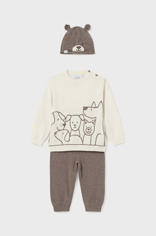 Mayoral komplet niemowlęcy drobny wzór beżowy 2546.3G.Baby.9BYH