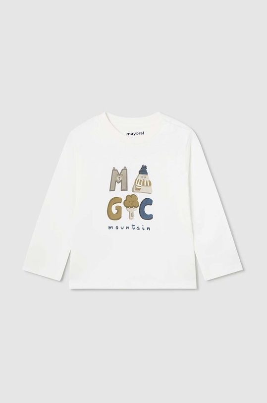 Dětská tepláková souprava - tričko s dlouhým rukávem, mikina a kalhoty Mayoral 2819.3D.Baby.9BYH béžová AW24