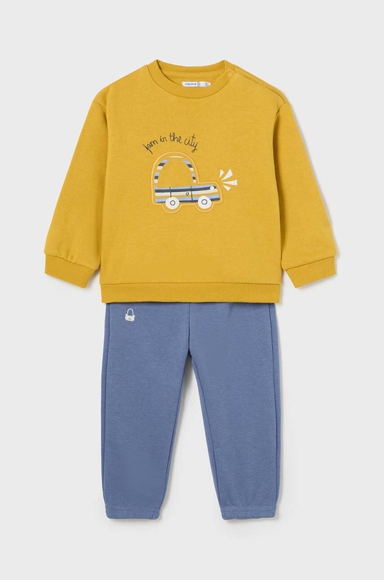 Dětská tepláková souprava Mayoral pletenina žlutá 2821.3E.Baby.9BYH