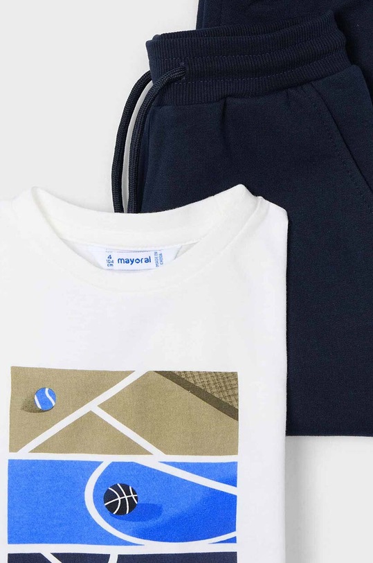 Băieți Mayoral set trening copii - longsleeve, hanorac și pantaloni 4880.5C.Mini.9BYH albastru