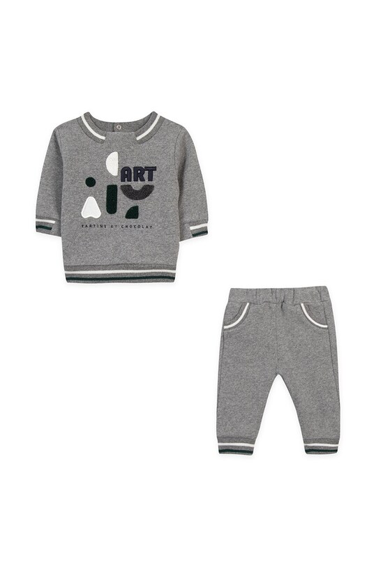 Tartine et Chocolat dres bawełniany niemowlęcy TZ35011.104.116 szary AW24