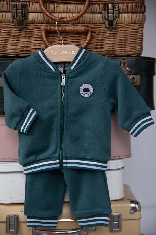 Tartine et Chocolat trening de bumbac pentru copii verde TZ35021.80.94