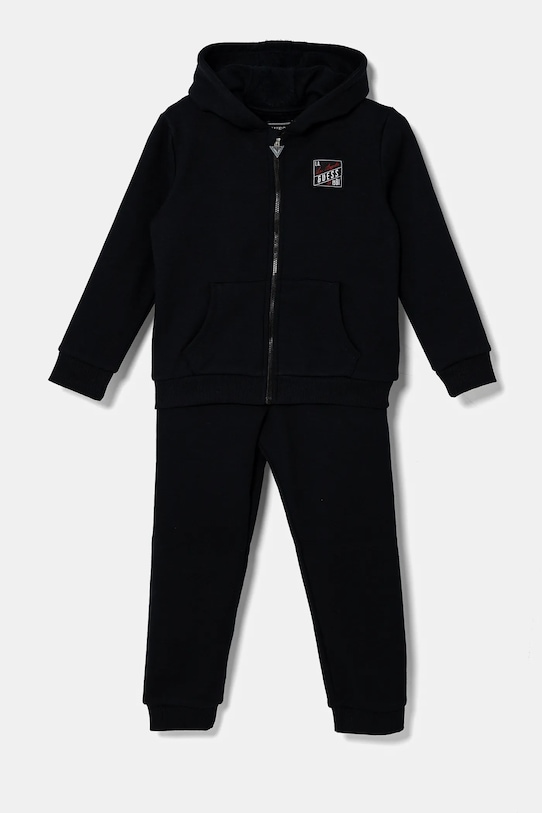 Dječja trenirka Guess natpis mornarsko plava N4BG11.KCHM0.9BYH