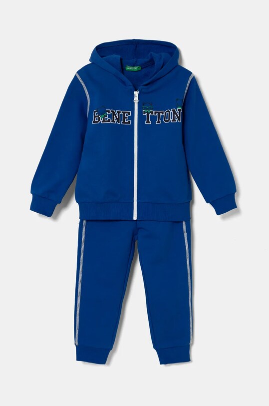 United Colors of Benetton trening de bumbac pentru copii cu modele albastru 3J68GK00L.P.Seasonal