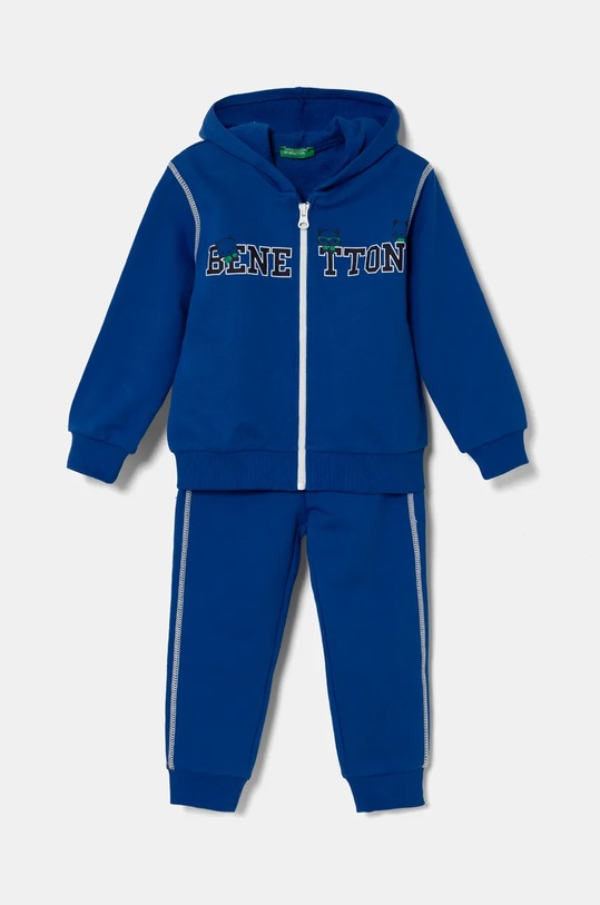 United Colors of Benetton dres bawełniany dziecięcy nadruk niebieski 3J68GK00L.P.Seasonal