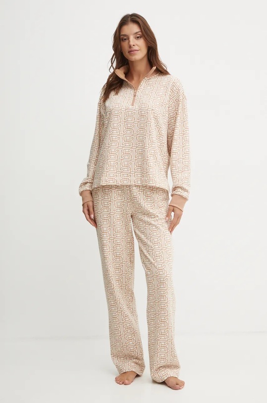 Tepláková souprava Dkny pletenina béžová YI90018